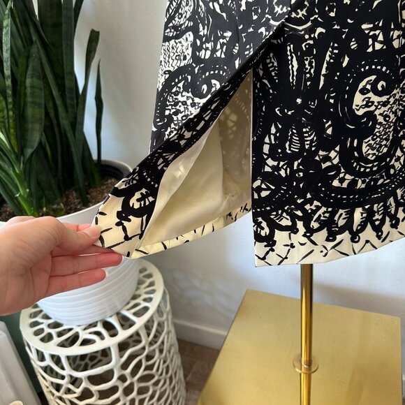 Prabal Gurung Lace Print Fall 2011 dress 6 Sarah Jessica Parker black/cream/red - Picture 8 of 16